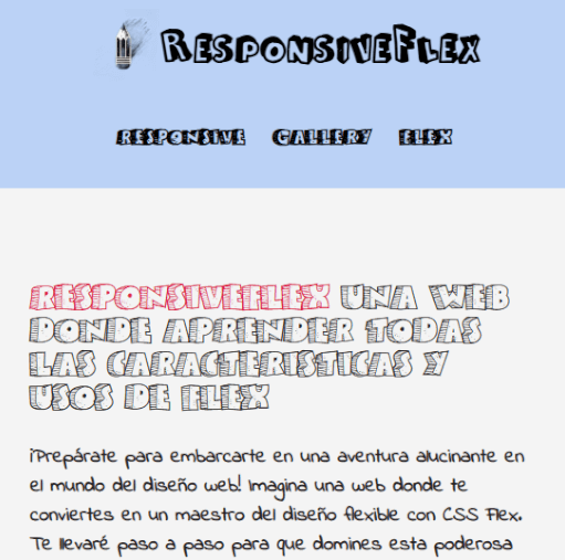 Proyecto responsive sobre CSS Flex